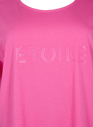 Oversized katoenen t-shirt met print, Shocking Pink ÉTOILÉ, Packshot image number 2