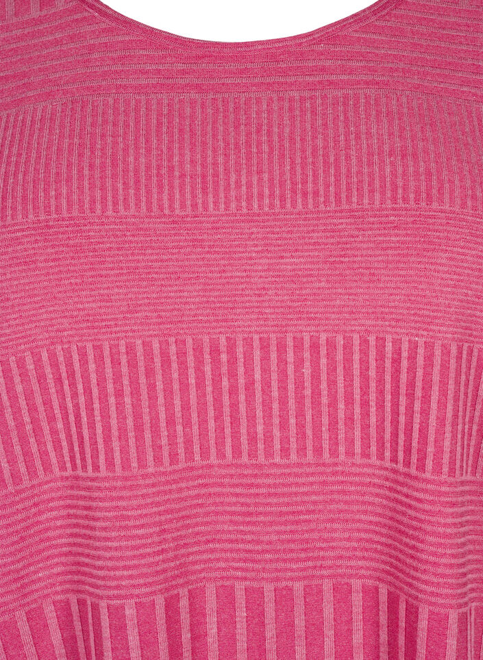 Blouse met driekwartmouwen en een gestreept patroon, Malaga Mel., Packshot image number 2