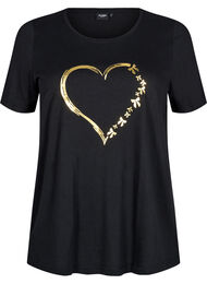 FLASH - T-shirt met motief, Zwart