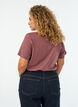 Katoenen T-shirt met V-hals en print aan de voorkant, Rood, Model image number 2