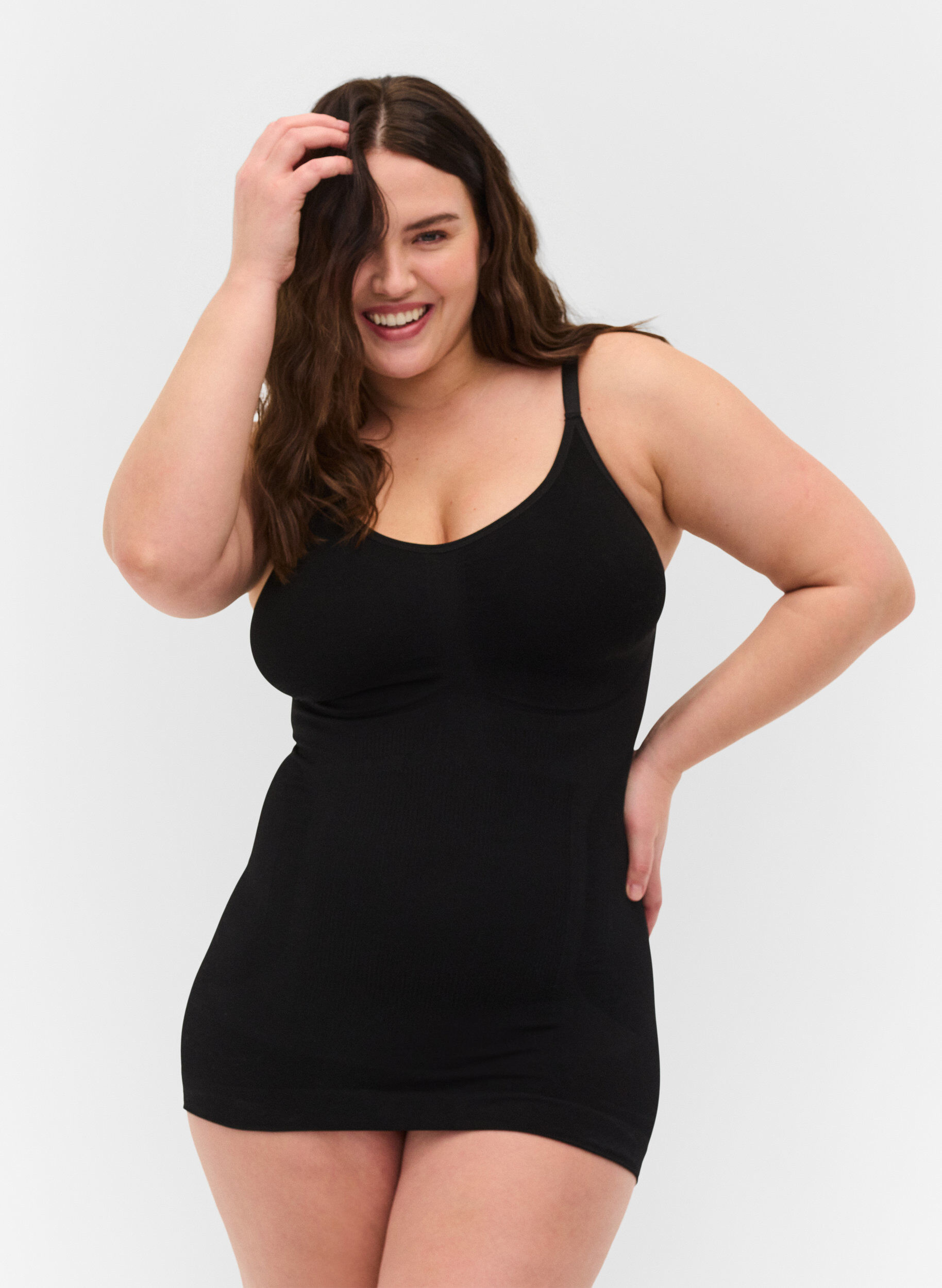 Shapewear Top, Zwart, Model
