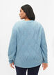 Gebreide pullover met gaatjespatroon, Reef Waters Mel., Model image number 1