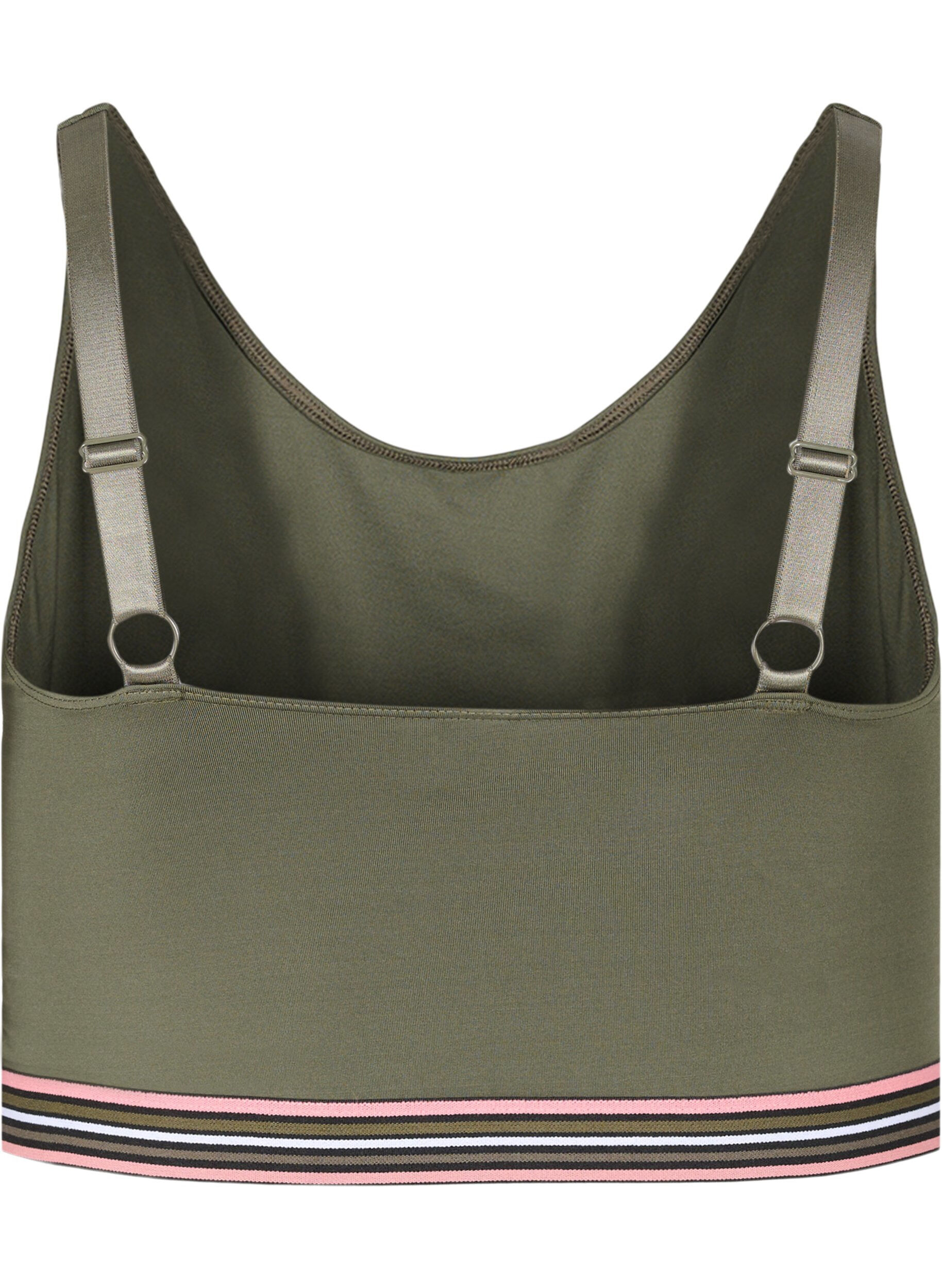 Zizzi Zachte bh met verstelbare bandjes, Groen, Packshot image number 1