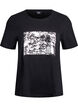 T-shirt met print, Zwart, Packshot image number 0