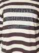 Gestreepte jerseyblouse met een sportieve tekstprint, Bruin, Packshot image number 2