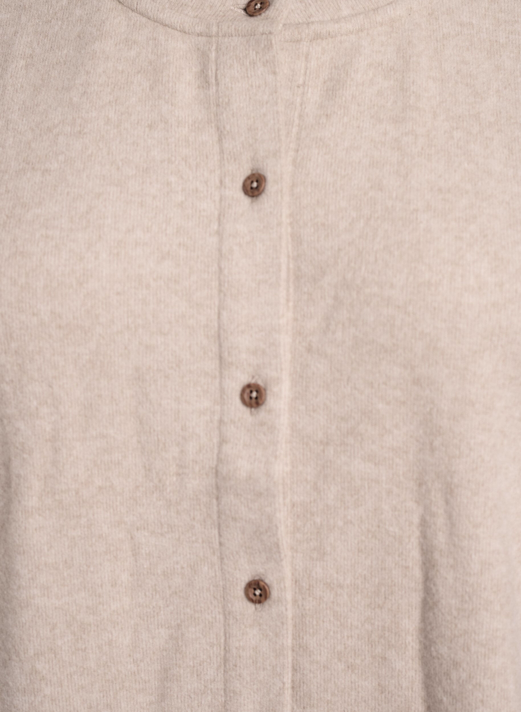 Zizzi Cardigan van jersey met ronde hals en knoopsluiting, Beige, Packshot image number 2