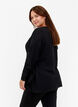 Blouse met lange mouwen in viscose met een wikkel-look, Black, Model image number 1