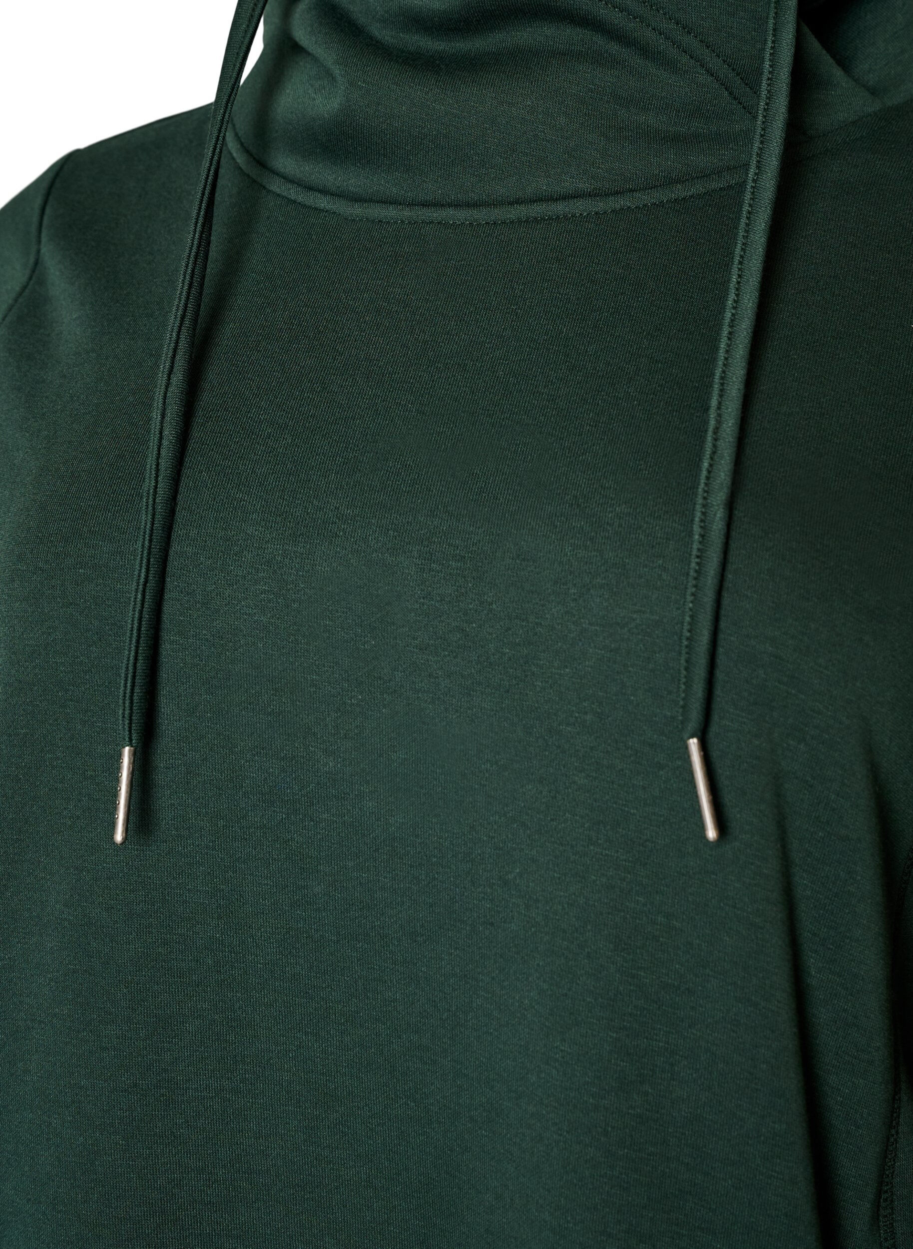 ZizziSweatshirt met hoge kraag en zakken, Groen, Packshot image number 2