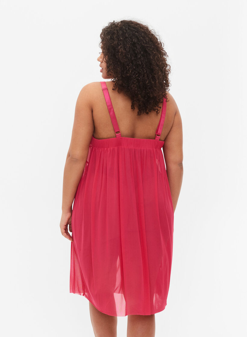 Mesh nachthemd met koordje, Jazzy, Model image number 1