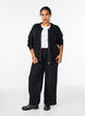 Breigoed cardigan met ritssluiting, Zwart, Model image number 1