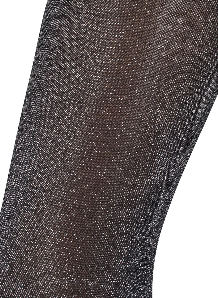 Glitter panty in 50 denier, Zwart, Packshot image number 1