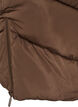 Lange pufferjas met capuchon en zakken, Bruin, Packshot image number 4