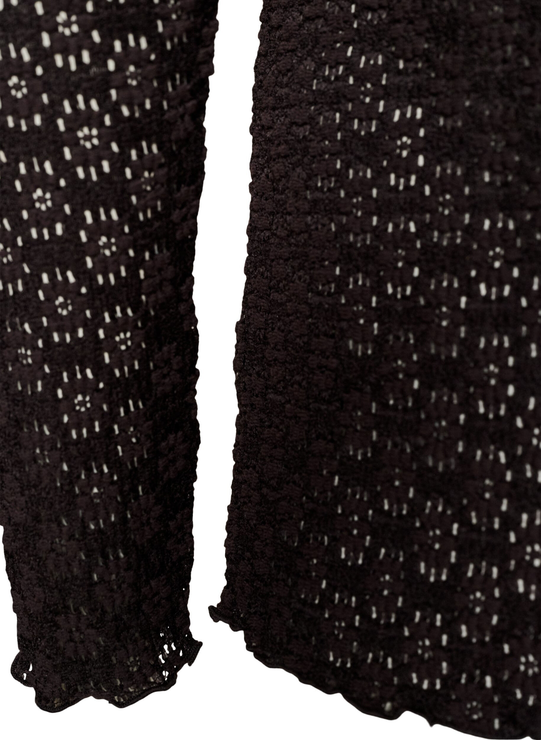 ZizziBlouse met ajourpatroon en lange mouwen, Zwart, Packshot image number 3