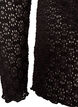 Blouse met ajourpatroon en lange mouwen, Zwart, Packshot image number 3