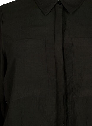 Viscose overhemd met broderie anglaise, Black, Packshot image number 2