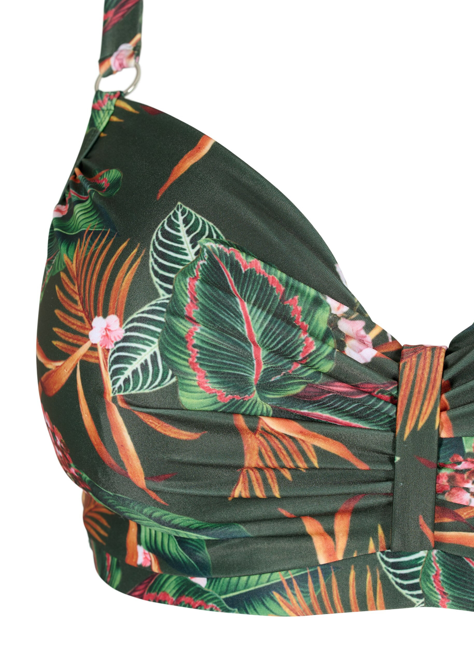 Zizzi Bikini beugelbeha met print, Groen, Packshot image number 2