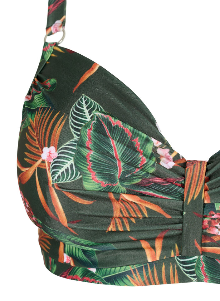 Bikini beugelbeha met print, Groen, Packshot image number 2