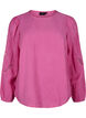 Blouse van Tencel™ Modal met geborduurde details, Phlox Pink, Packshot image number 0