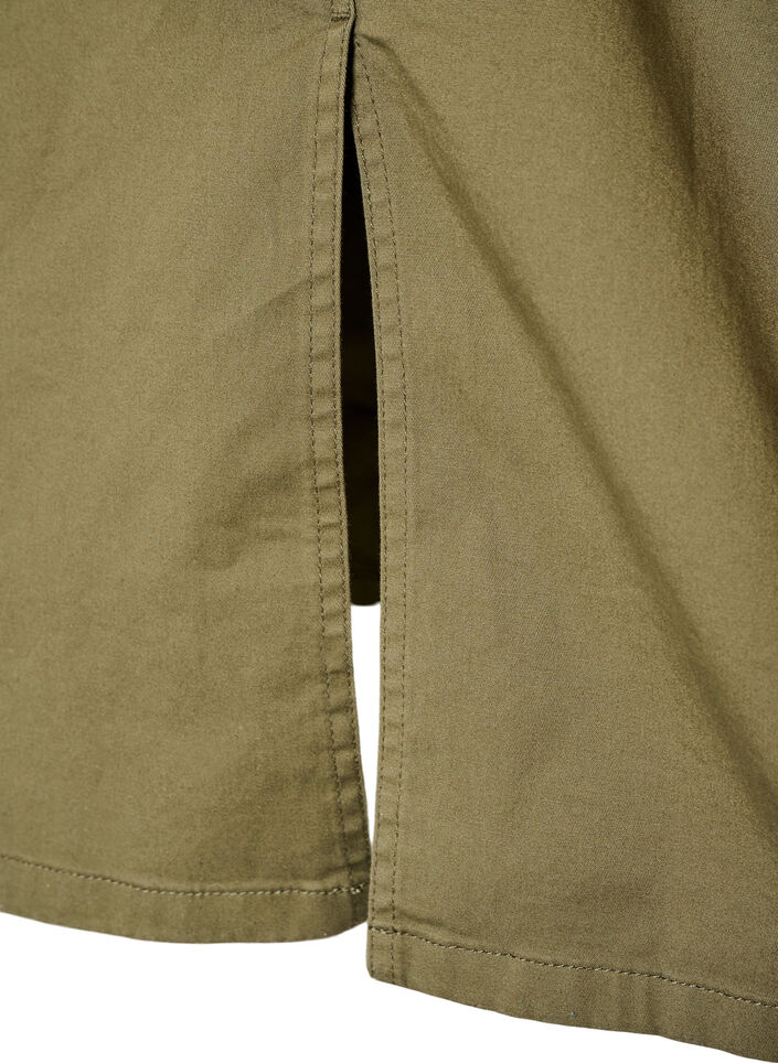 Katoenen cargorok met een split aan de achterkant, Groen, Packshot image number 4