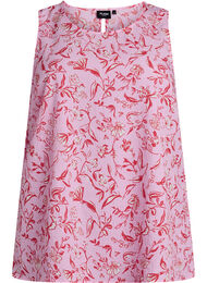 Mouwloze top met textuur, Rood