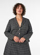 Korte blazer met een geruit patroon, Grijs, Model image number 0