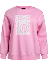 Sweatshirt met tekstprint, Bubblegum