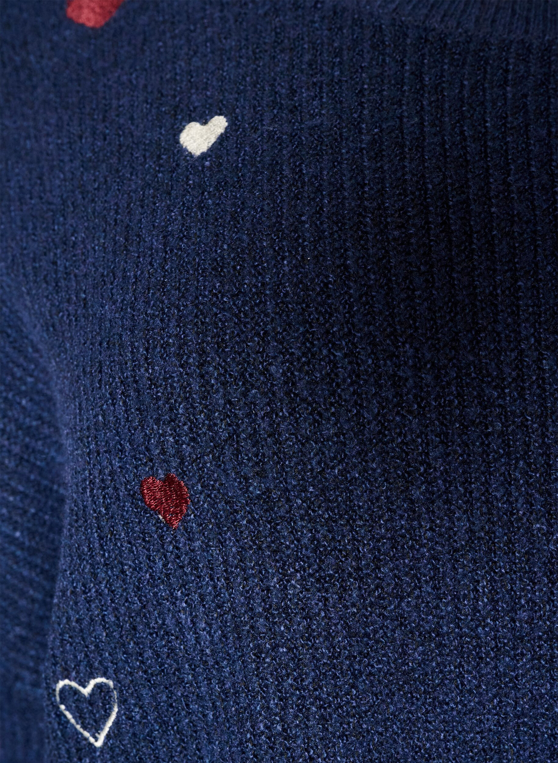 ZizziJumper met hartjes en 3/4 mouwen, Blauw, Packshot image number 2