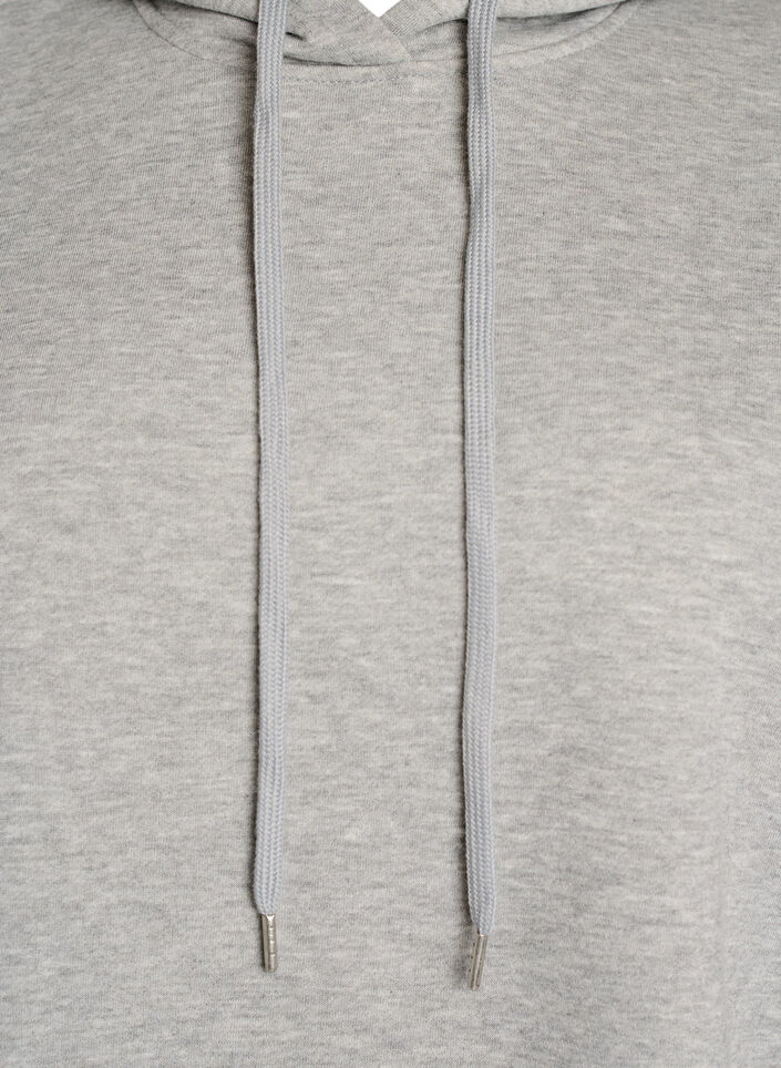 Sweatvest met capuchon en schoudervulling, Grijs, Packshot image number 2