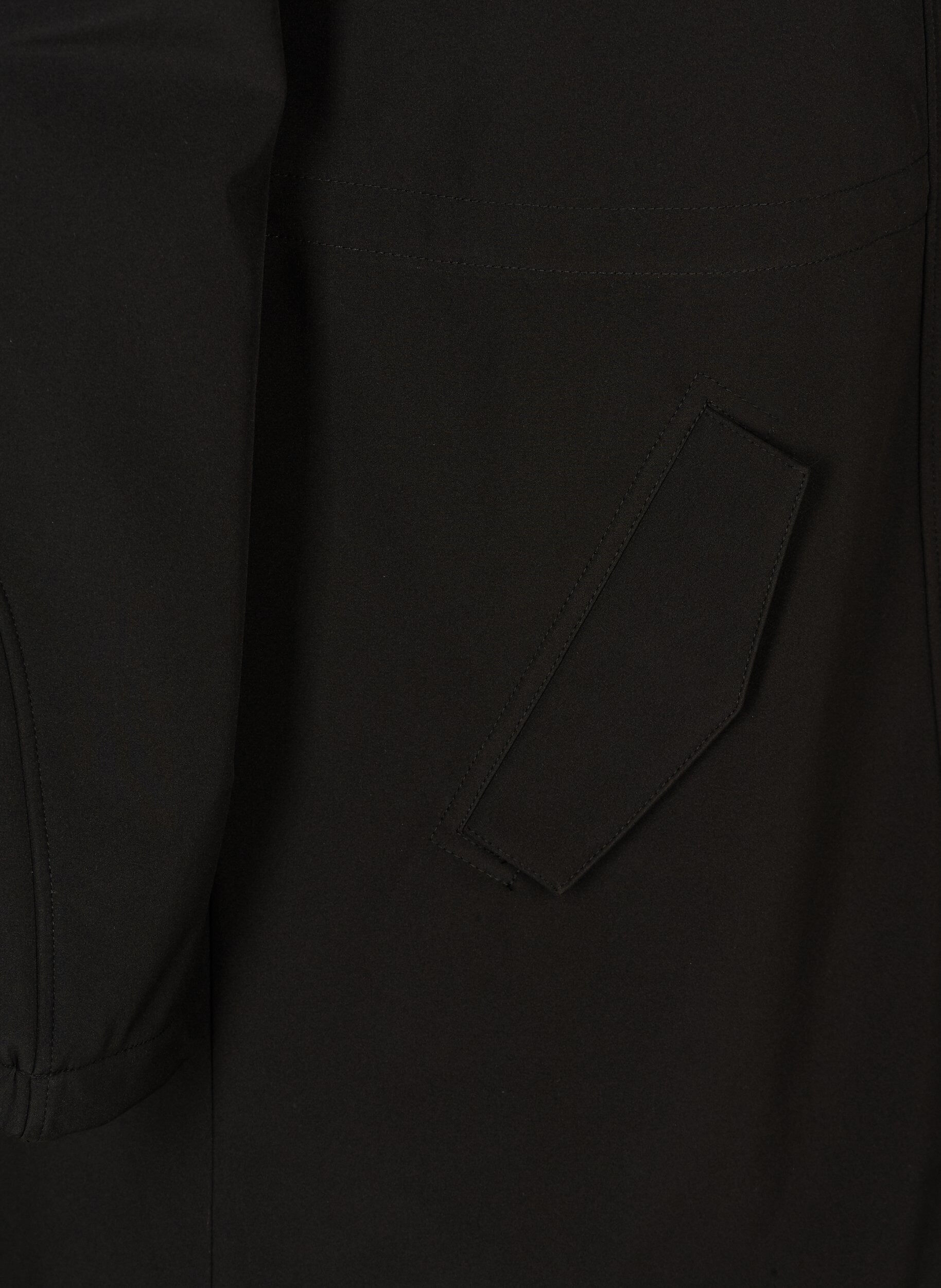 Zizzi Softshell jas met capuchon, Black solid, Packshot image number 3