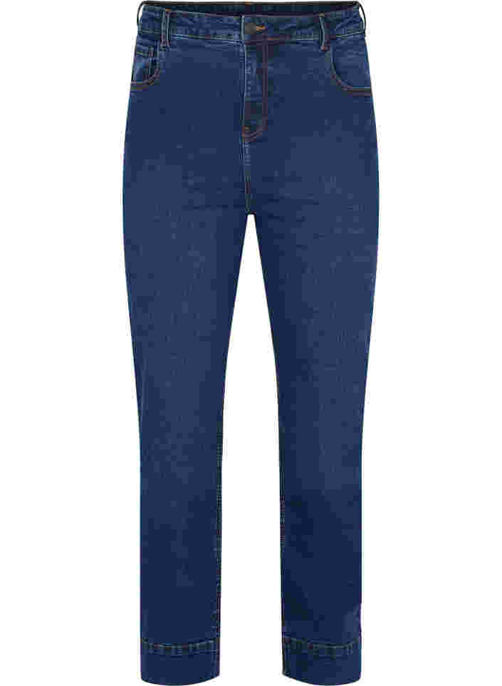 Regular fit Megan jeans met extra hoge taille, Blue denim, Packshot image number 0