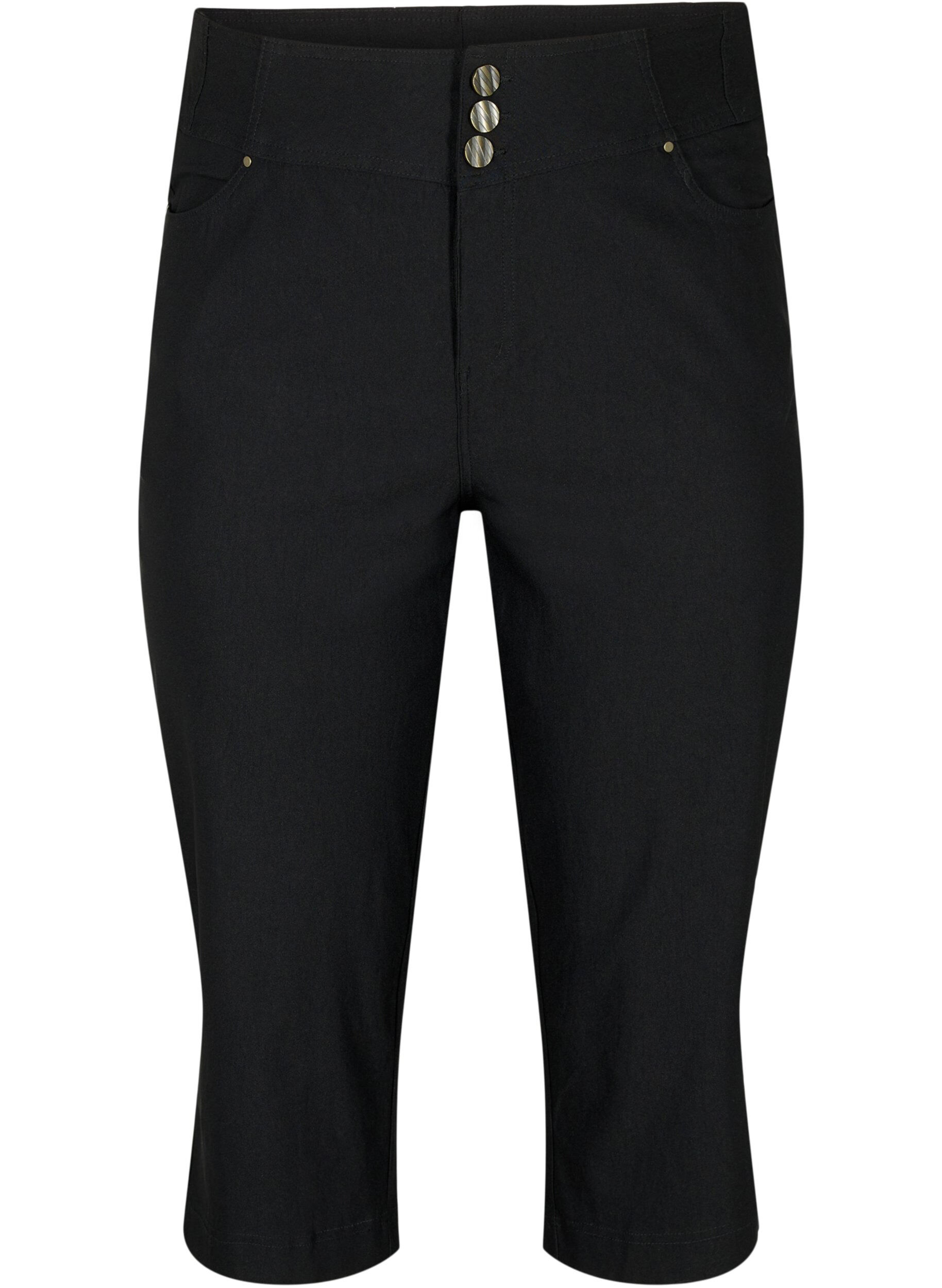 Zizzi Strak slipje met high waist, Black, Packshot image number 0