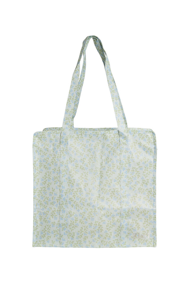 Shoppingtas met ritssluiting, Blauw, Packshot image number 1