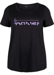 Trainingsshirt met print, Black w. Disciplined