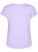 T-shirt met korte mouwen van katoenmix, Paars, Packshot image number 1