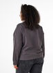 Sweatshirt met oogjes, Grijs, Model image number 2