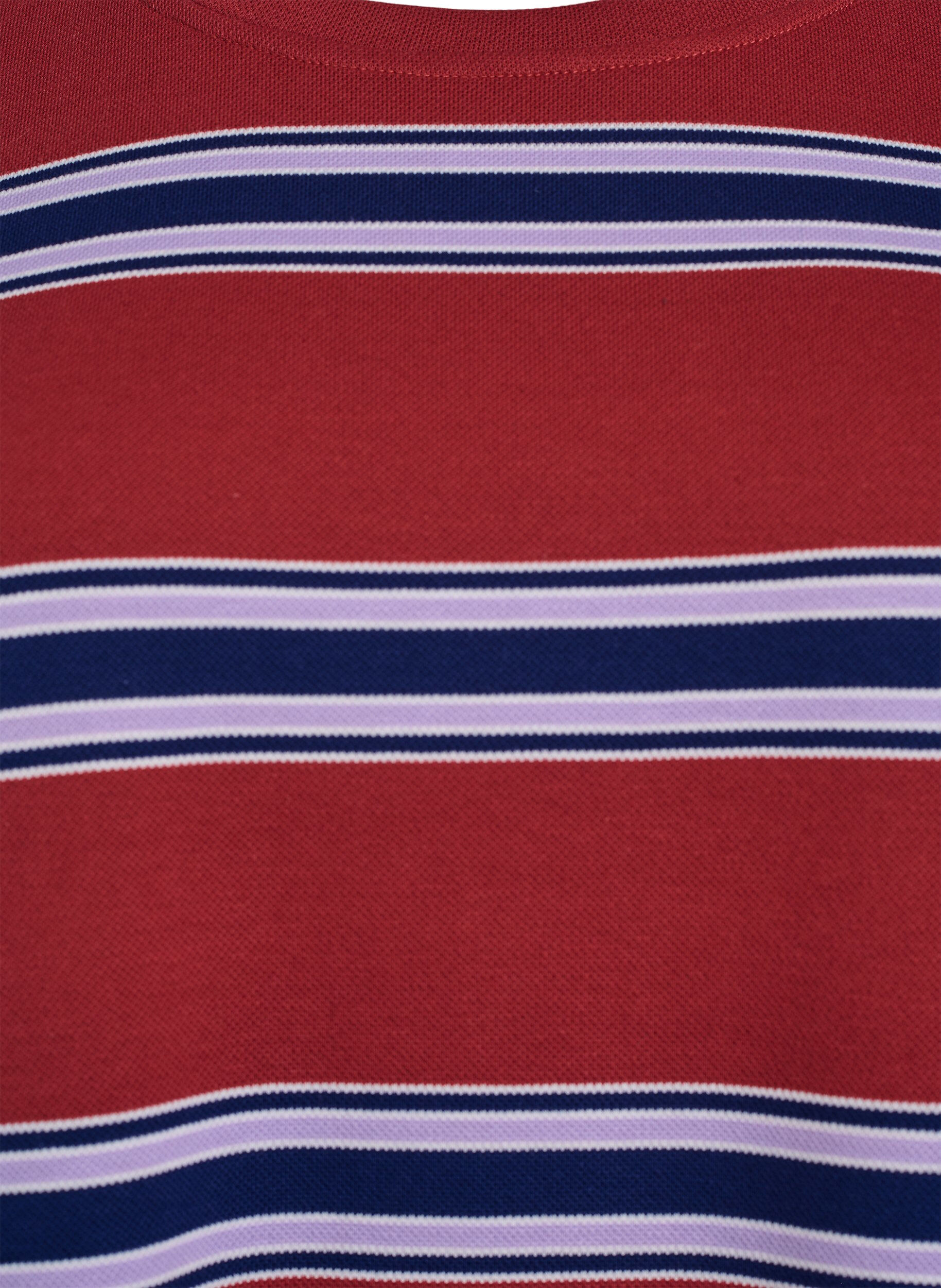 Zizzi Jersey blouse met brede strepen, Rood, Packshot image number 2