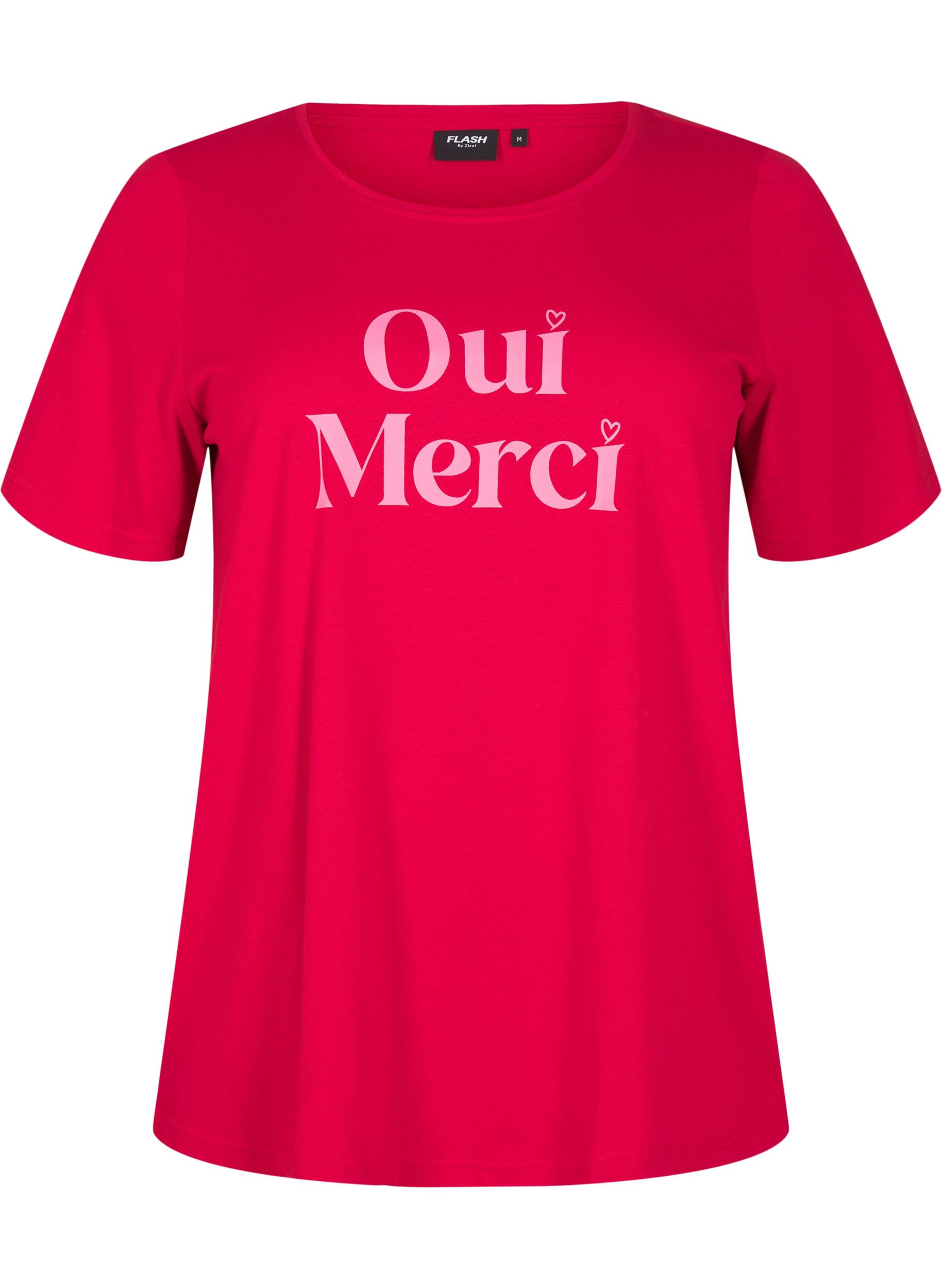 Zizzi FLASH - T-shirt met motief, Rood, Packshot image number 0