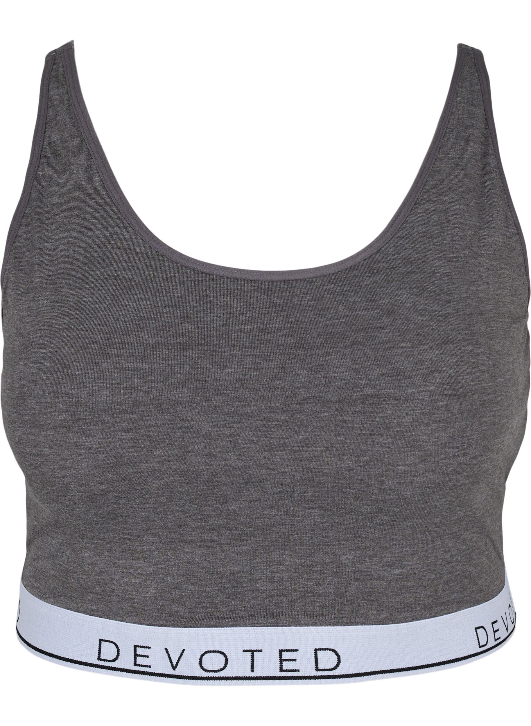 Zizzi Gemēleerde bh met verstelbare bandjes, Medium Grey Melange, Packshot image number 0