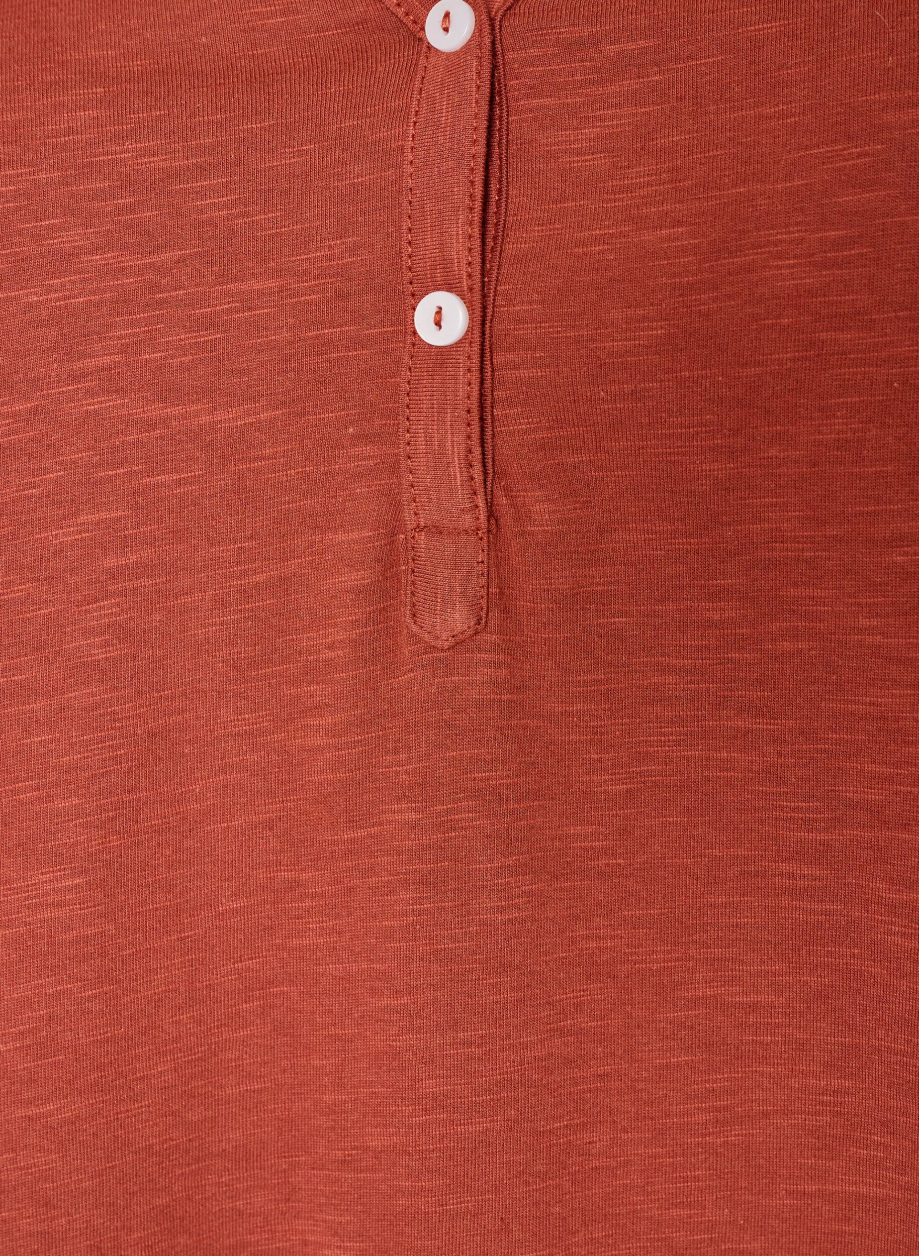 ZizziT-shirt met knoopdetail, Bruin, Packshot image number 2
