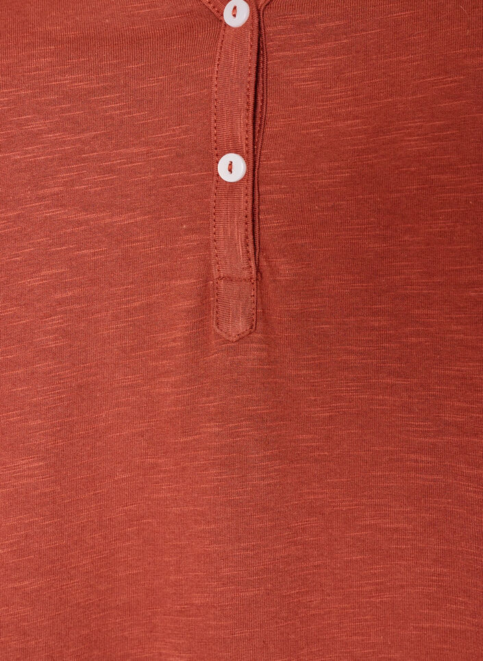 T-shirt met knoopdetail, Bruin, Packshot image number 2