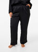Satijnen pyjamabroek met elastische tailleband, Black, Model image number 2