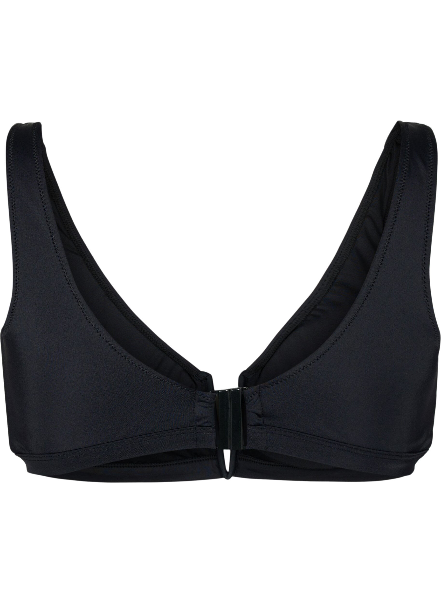 Zizzi Bikinitop met v-draad en uitneembare pads, Zwart, Packshot image number 1