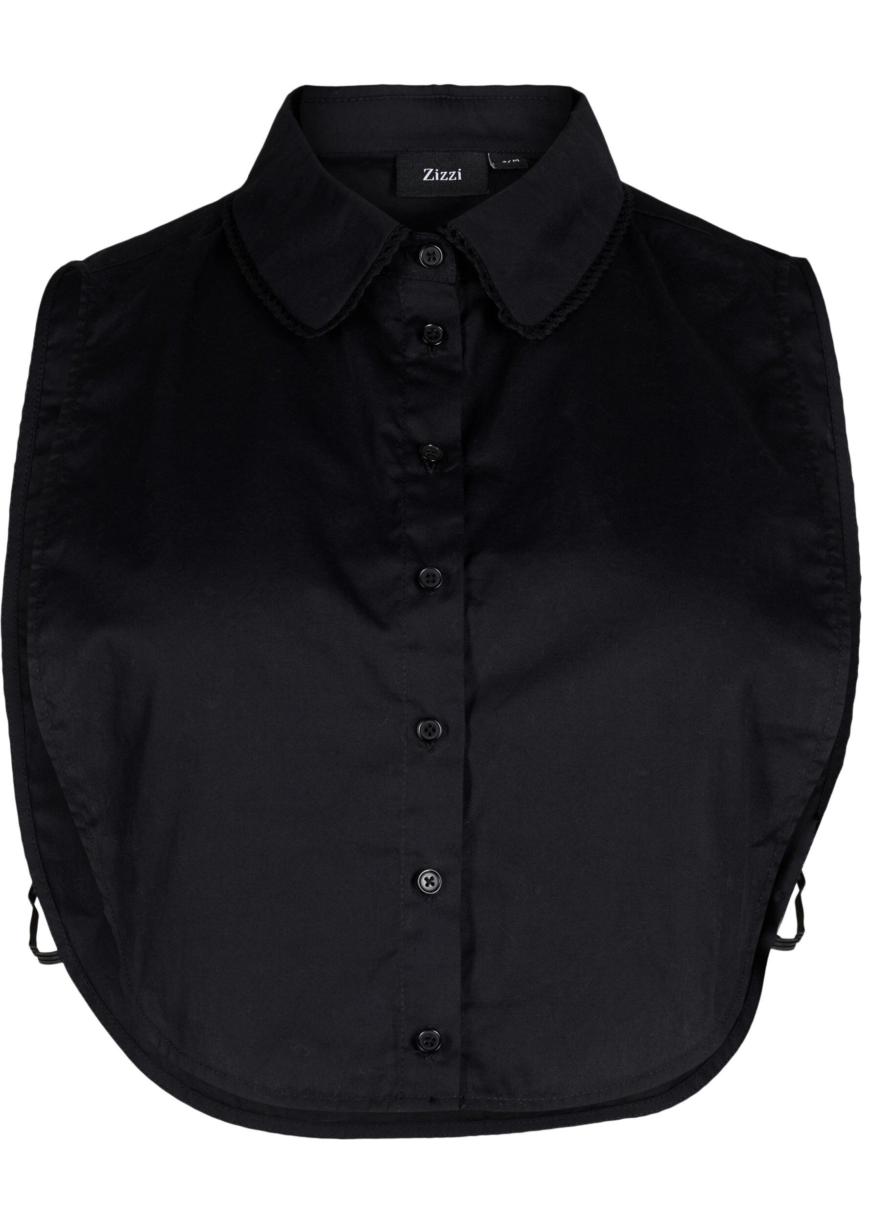 Zizzi Kraag met kanten lint, Black, Packshot image number 0