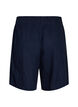 Shorts met hoge taille in linnen en viscose, Blauw, Packshot image number 1