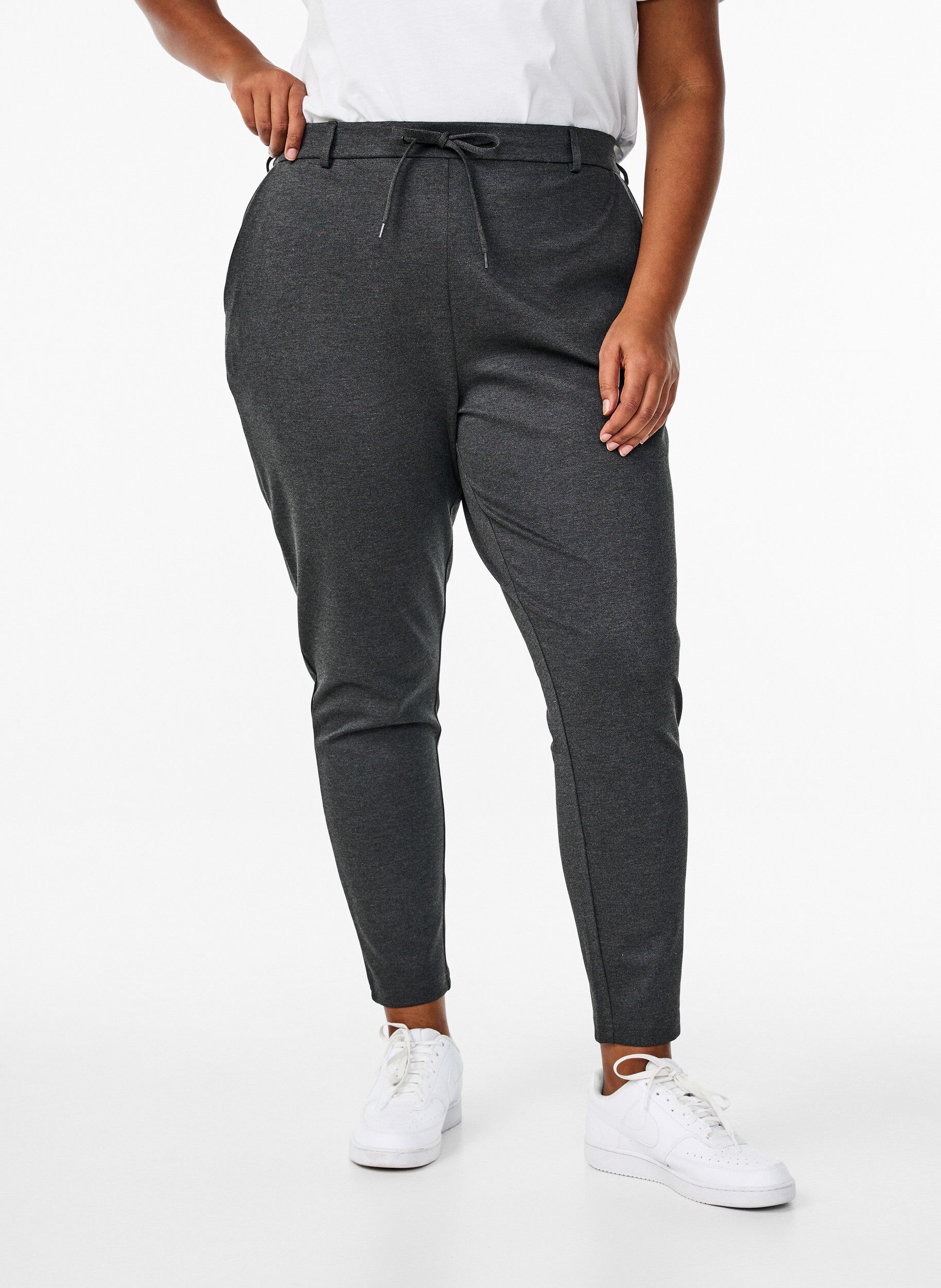 Cropped Maddison broek - Grijs - Maat 40-64 - Zizzi