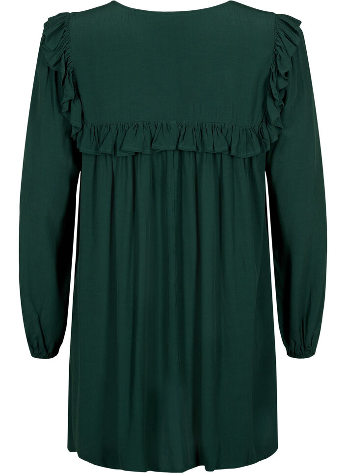 Tuniek van viscose met ruches, Scarab, Packshot image number 1