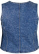 Strak denim vest met knopen, Blue Denim, Packshot image number 1