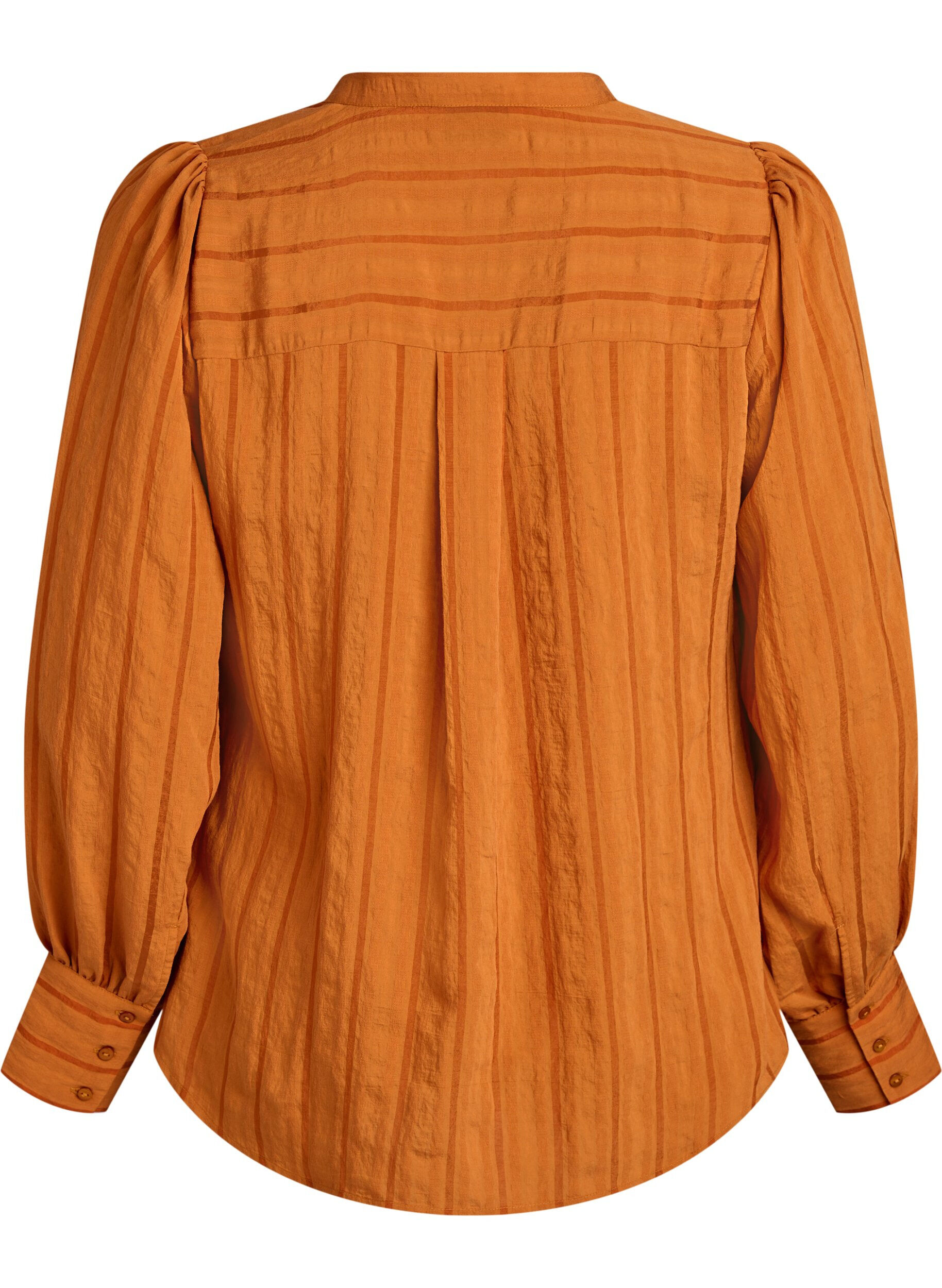 Zizzi Blouse met verticale strepen, Oranje, Packshot image number 1