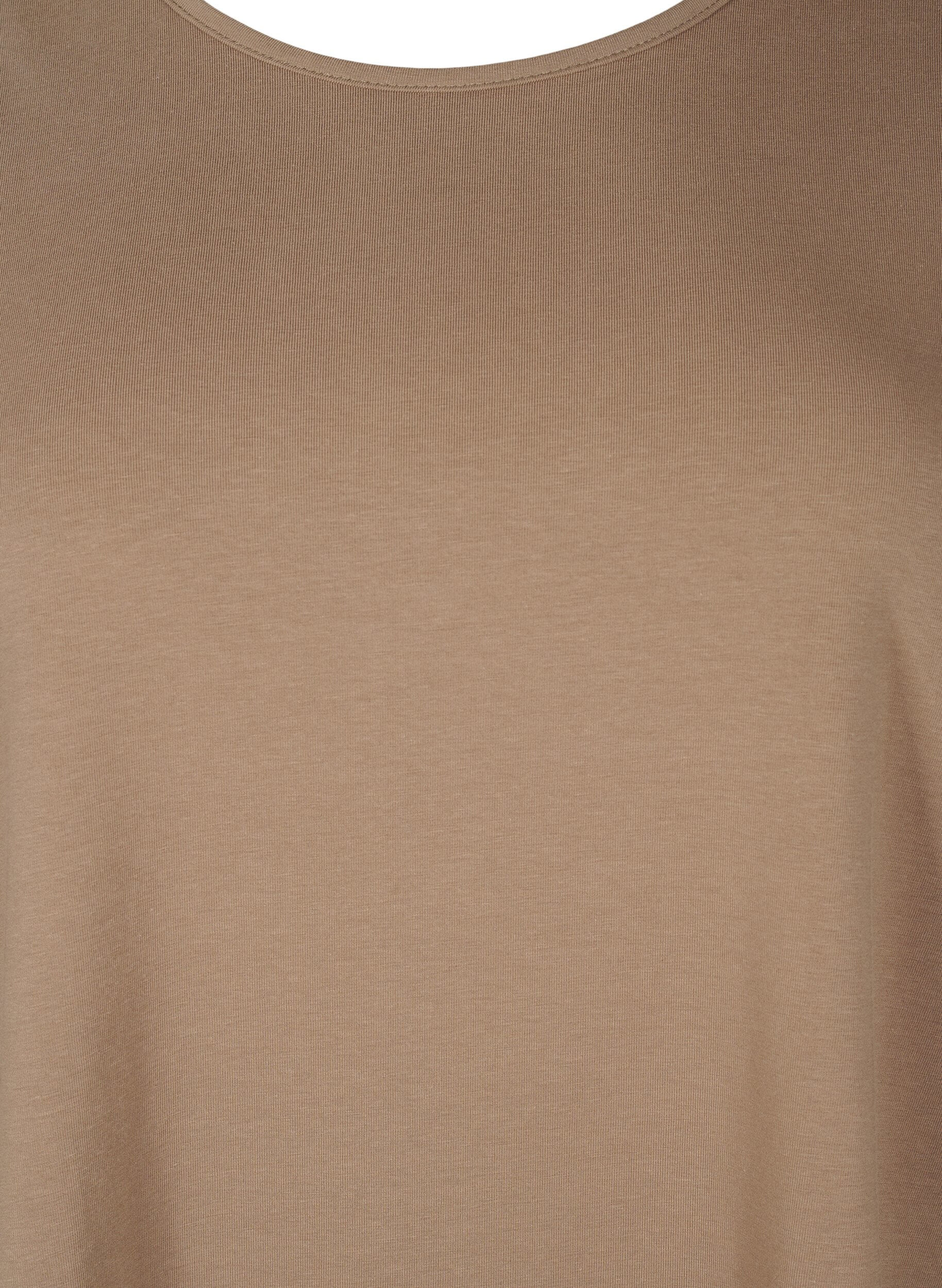 Zizzi Een A-vormige tuniek met 3/4 mouwen, Shitake, Packshot image number 2