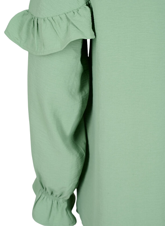 Blouse met ruches en knopen, Green Bay, Packshot image number 3